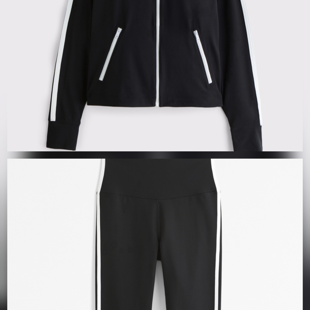 Abercrombie & Fitch Black and White Sweatshirt & Hoodie Set